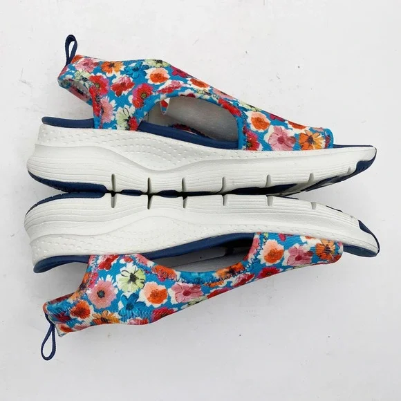 Skechers Arch Fit City Catch Navy Multi Floral Slingback Sandals 119354 Womens 7 - Picture 3 of 8